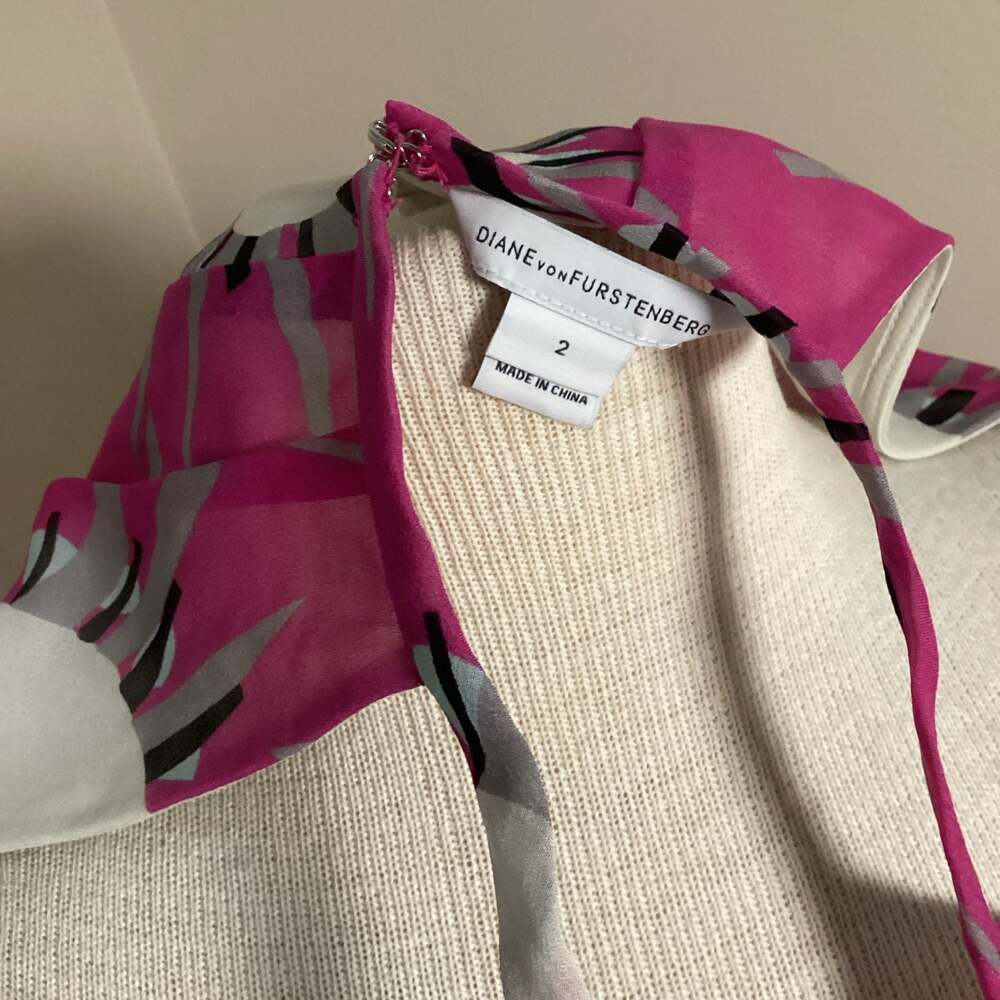 Diane von Furstenberg DVF Silk Halter Dress Size 2 - Picture 2 of 4